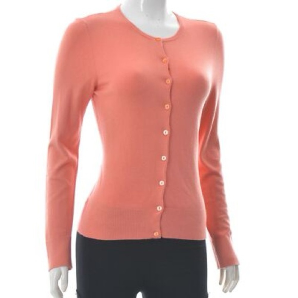 Luxurious Silk Ribbed Long Sleeve Cardigan S
